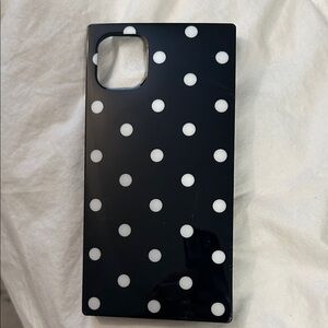 Elegant Black and White Polka Dot Phone Case
